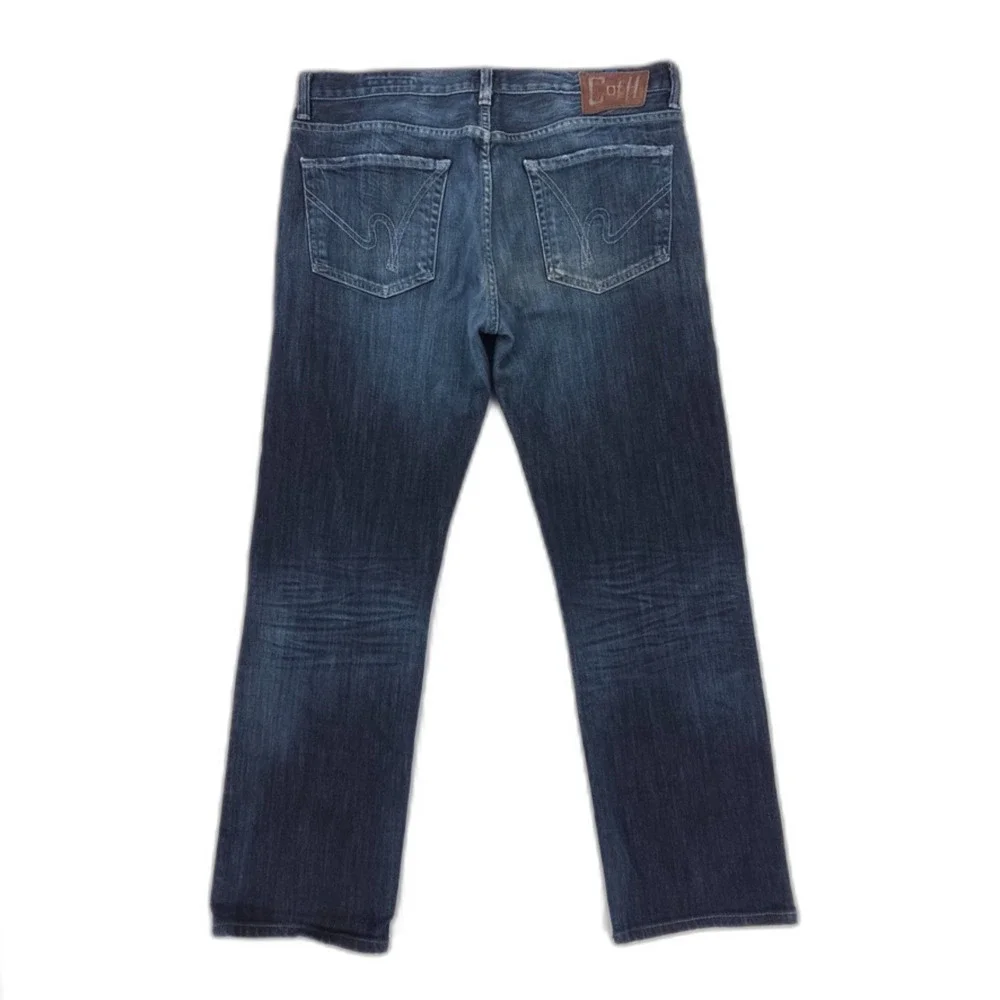 CITIZENS OF HUMANITY Sid Straight Leg Jeans Dark Denim Minimal Quiet Luxury 36